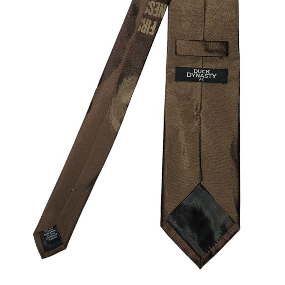 Duck Dynasty Willie Robertson Family First Business Second Necktie Brown - Picture 2 of 4